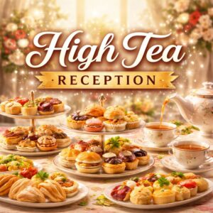 High Tea Reception (10 Courses + 1 Beverage)