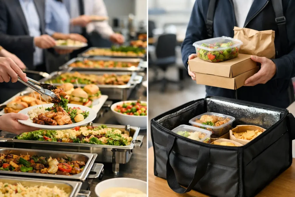 Catered Lunch Versus Food Delivery for Events